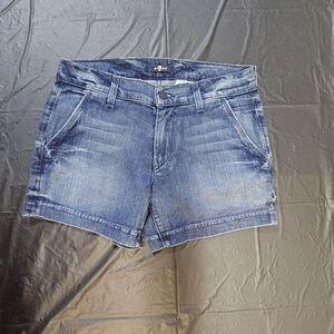 7 For All Mankind Blue Jean Shorts